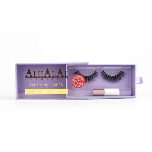 Alhalal cosmetics falske øjenvippesæt inklusive serum for at få øjenvipperne til at vokse ud igen og se fyldigere ud