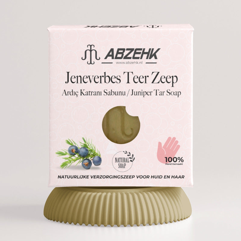 Abzehk Bio natuurlijk Handzeep Blokzeep Jeneverbes Teer zeep 125gr kopen in Nederland