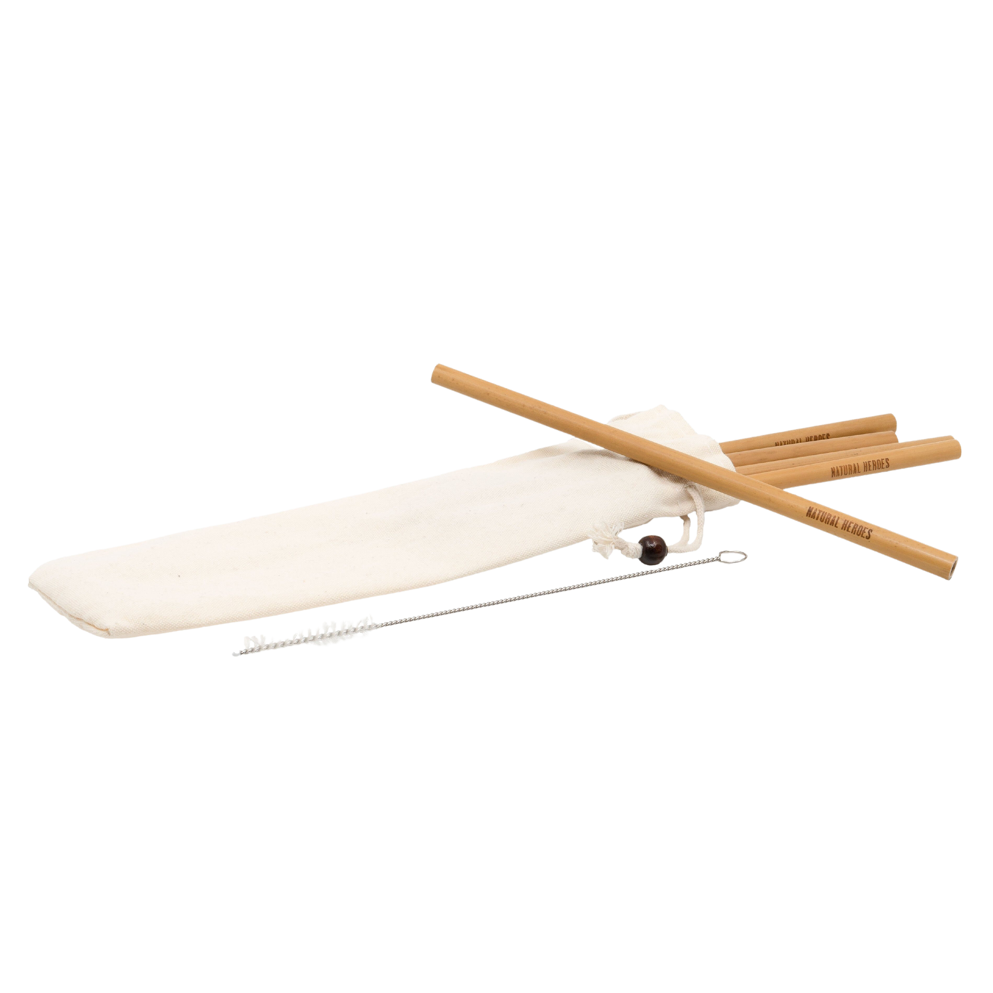 Bamboe Rietjes met Schoonmaakborstel