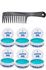 Abzehk Blue Ultra Strong Hair Styling Wax 6 Stuks + Gratis Styling Kam afbeelding 1