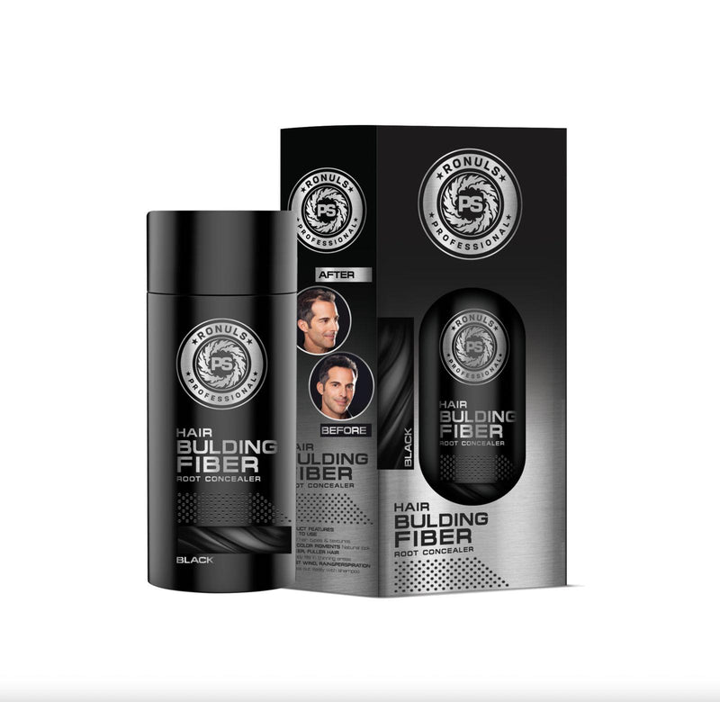 Ronuls Professionele Fibers hair building black zwart Haarvezel Haarvuller 50 gr kopen in Nederland