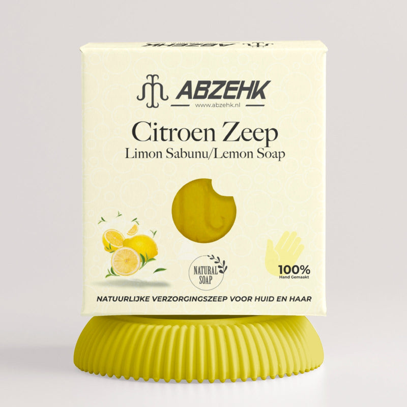 Abzehk Bio natuurlijk Handzeep Blokzeep Citroen ( Lemon) zeep 125gr kopen in Nederland