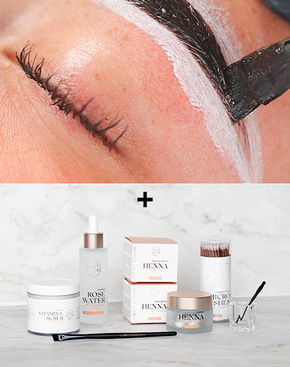 Henna de Sobrancelhas de Treino Online + Starterkit (línguas diferentes)