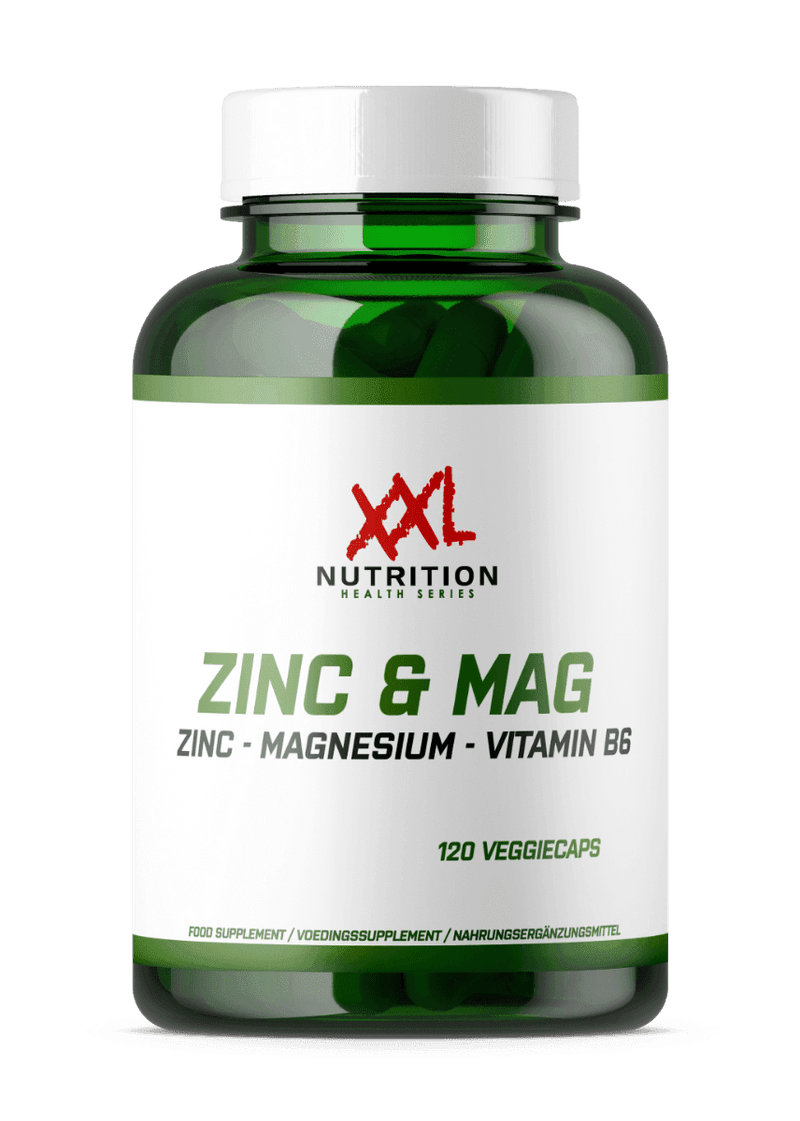 Zink & Mag - 120 vegetabilske kapsler - XXL Nutrition - 100% Halal Cosmetica