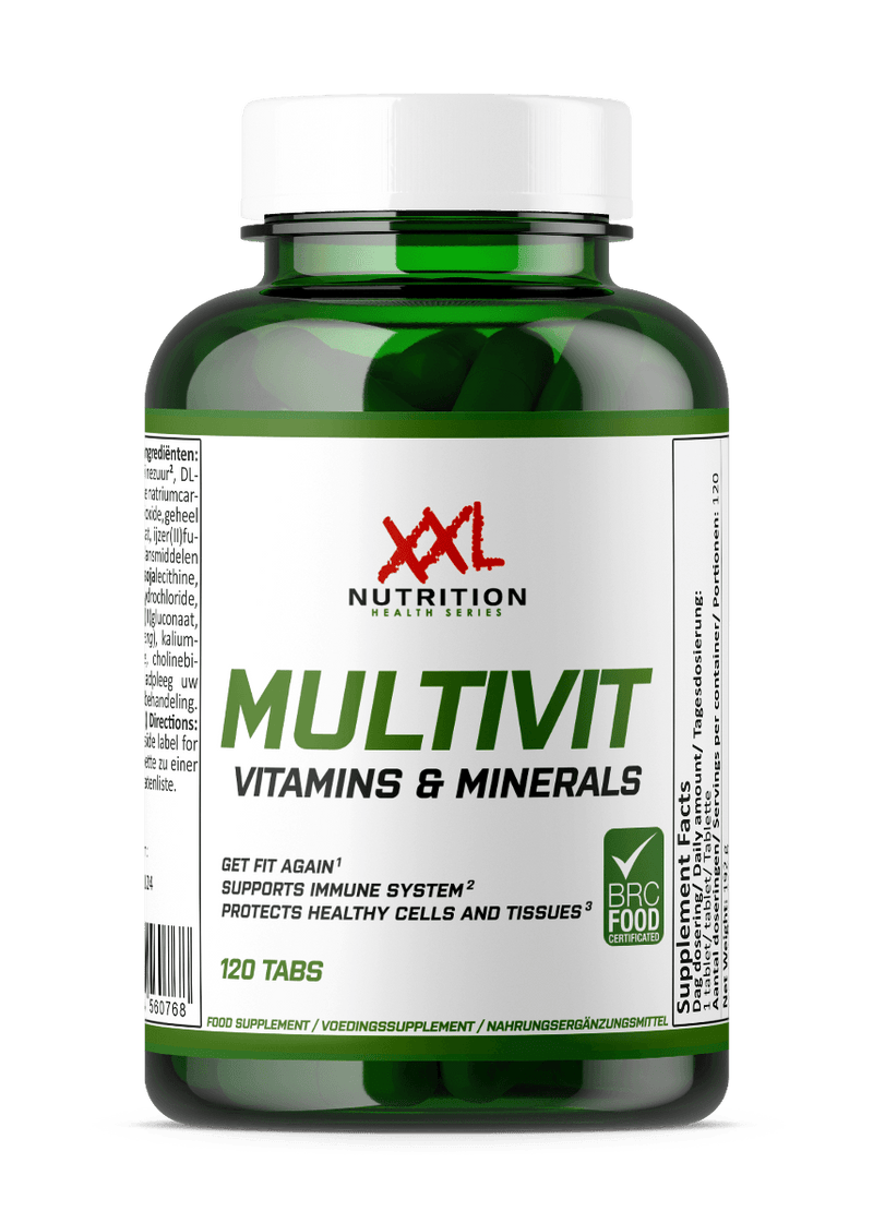 Multivit - 120 Tabletter - XXL Ernæring - 100% Halal Cosmetica
