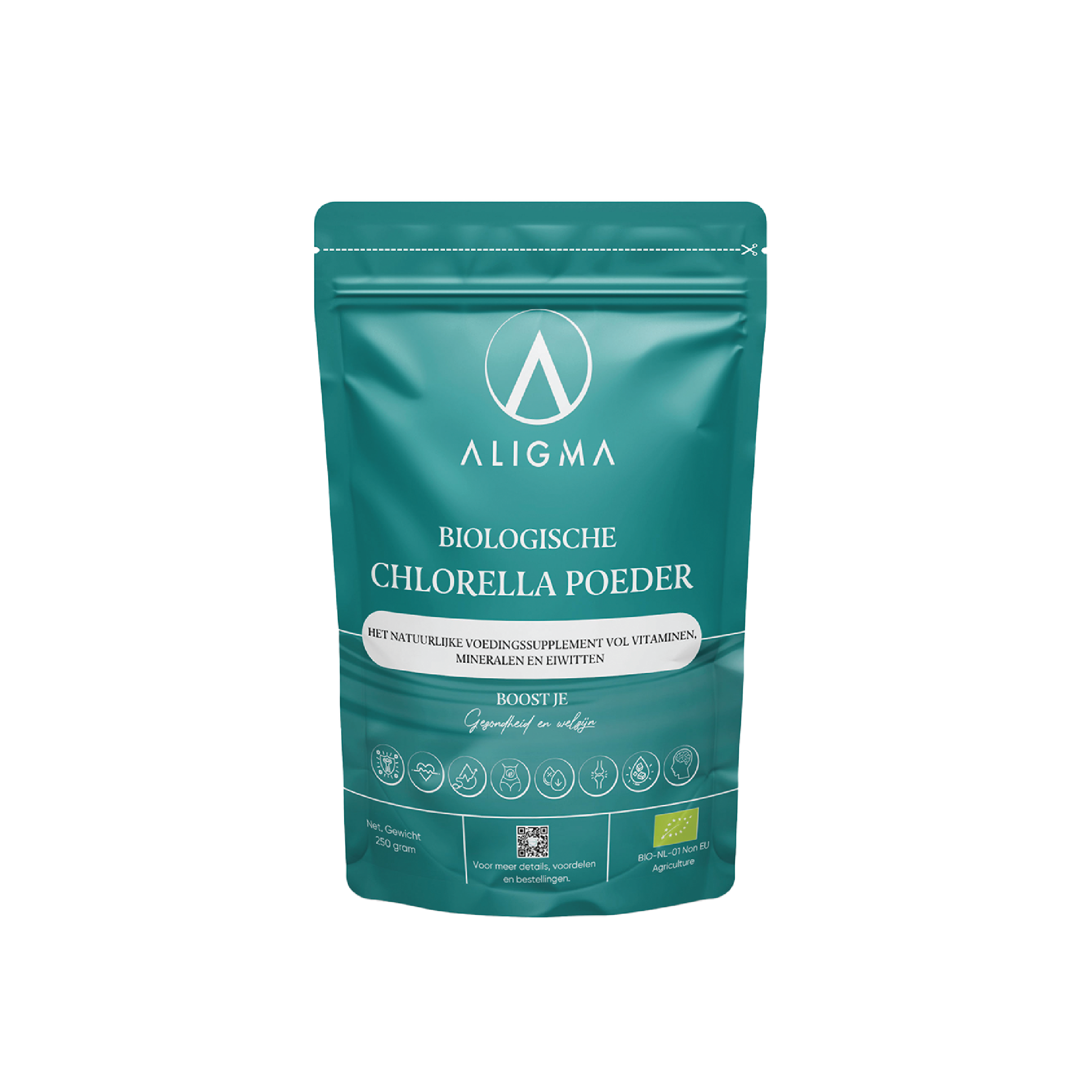 Biologische Chlorella poeder voor dieren 250 gram