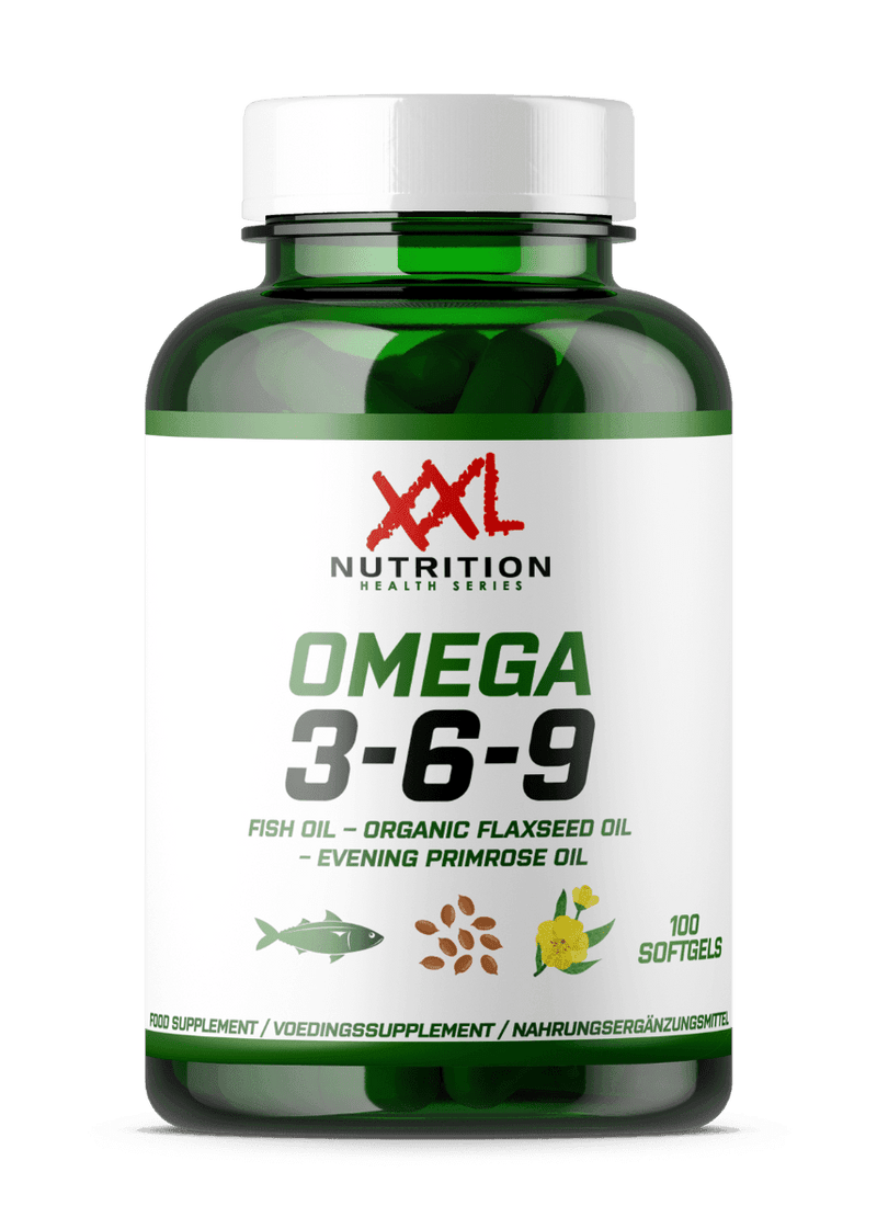 Omega 3-6-9 - 100 bløde kapsler - XXL Ernæring - 100% Halal Cosmetica