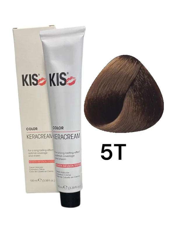KIS 5T - Dunkler Tabak KeraCream Color Haarfarbe 100ml. kopen in Nederland