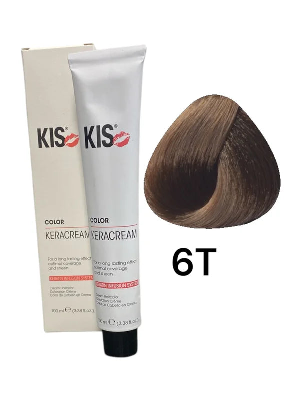 KIS 6T - Dunkler Tabak KeraCream Color Haarfarbe 100 ml. kopen in Nederland