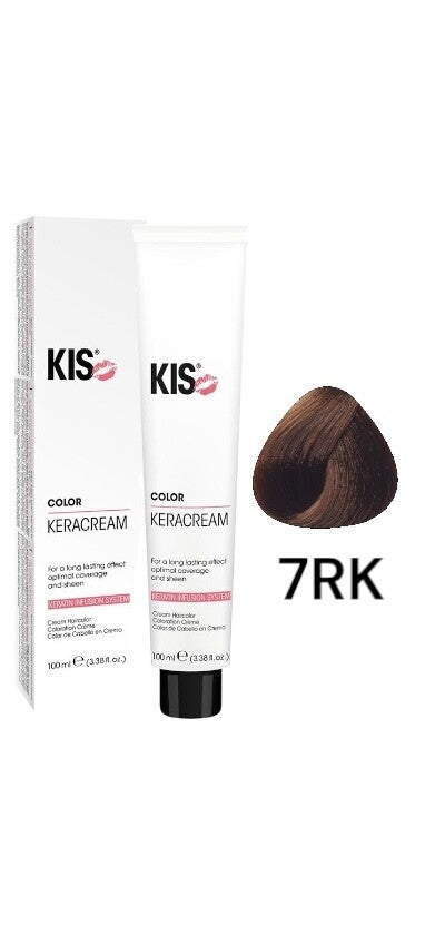 KIS 7RK - Middel Rood Koperblond KeraCream Color Haarverf 100ml. kopen in Nederland