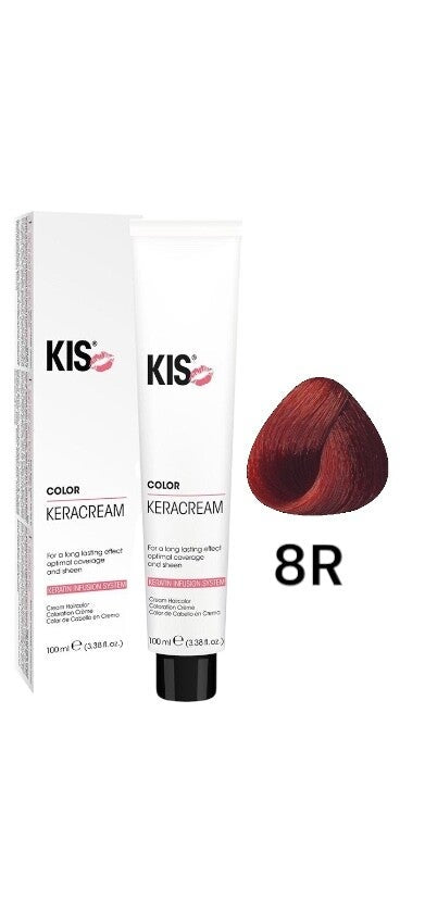 KIS 8R - Flaming Red KeraCream Color Hair Dye 100ml. kopen in Nederland