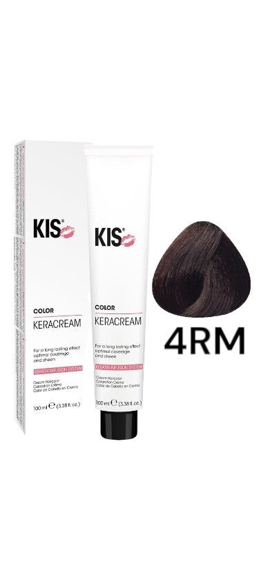 KIS 4.RM - Tinta per capelli KeraCream color mogano rosso scuro 100ml.