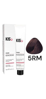 KIS 5.RM - Medium Rødmagnolie KeraCream Farvehårfarve 100 ml. afbeelding 1