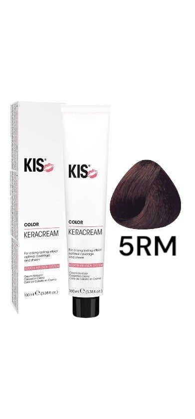 KIS 5.RM - Tintura per capelli KeraCream color mogano rosso medio 100ml.