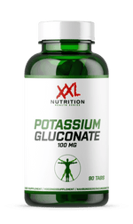 Kaliumgluconat 100 mg - 90 tabletter - XXL Ernæring - Afbeelding 1