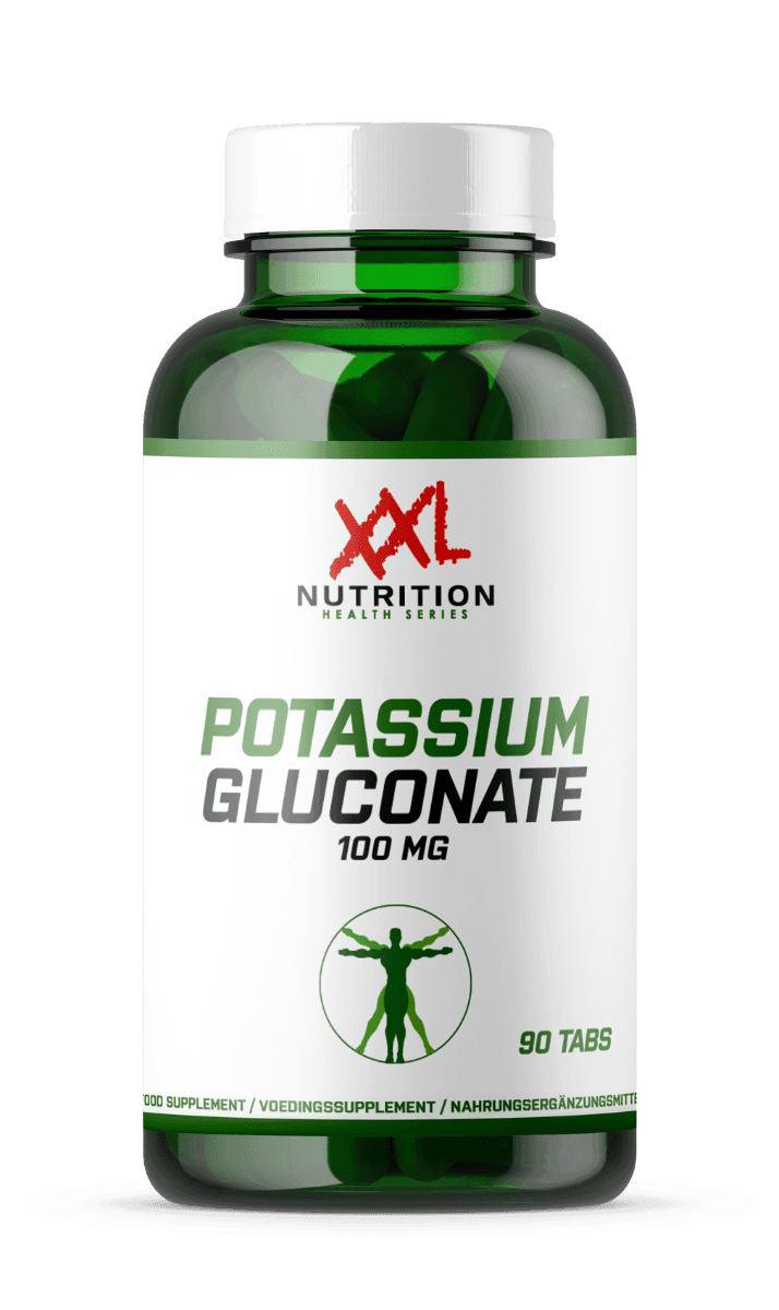 Kaliumgluconat 100 mg - 90 tabletter - XXL Ernæring - 100% Halal Cosmetica