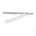 FNX PREMIUM Klassiek Open Scheermes -Scheermes Houder PROFESSIONAL STRAIGHT ROZOR scheermes  wit afbeelding 1