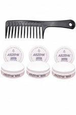 Abzehk Grey Super Strong Hair Styling Wax 3 Stuks + Gratis Styling Kam afbeelding 1