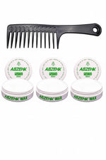 Abzehk Matte Hair Styling Wax 3 Stuks + Gratis Styling Kam afbeelding 1
