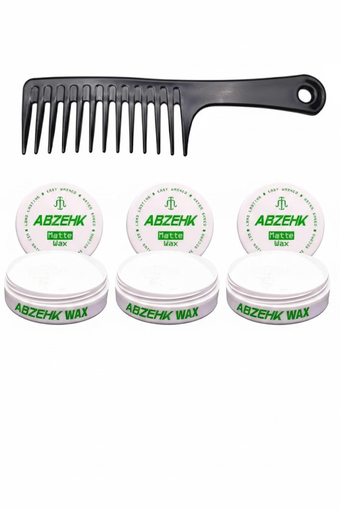 Abzehk Matte Hair Styling Wax 3 Stuks + Gratis Styling Kam kopen in Nederland
