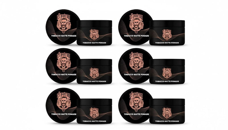 ElPatron Hårstyling Pomade Tobak Mat Fordelspakke 6x 150ml - 100% Halal Cosmetica