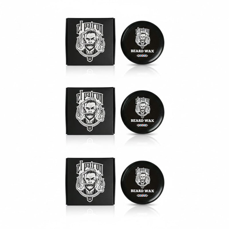 Elpatron Professional Beard & Mustache Wax Value Pack 3 pieces - 100% Halal Cosmetica