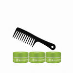 Ronuls Professional hair styling Matte wax with styling comb Value pack 3x 150ml afbeelding 1