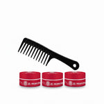 Ronuls Professional hair styling red wax with styling comb Value Pack 3x 150ml afbeelding 1