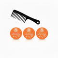 Ronuls Professional haarstyling oranje wax met styling kam Voordeelverpakking 3x 150ml
