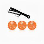 Ronuls Professional hair styling orange wax with styling comb Value Pack 3x 150ml afbeelding 1