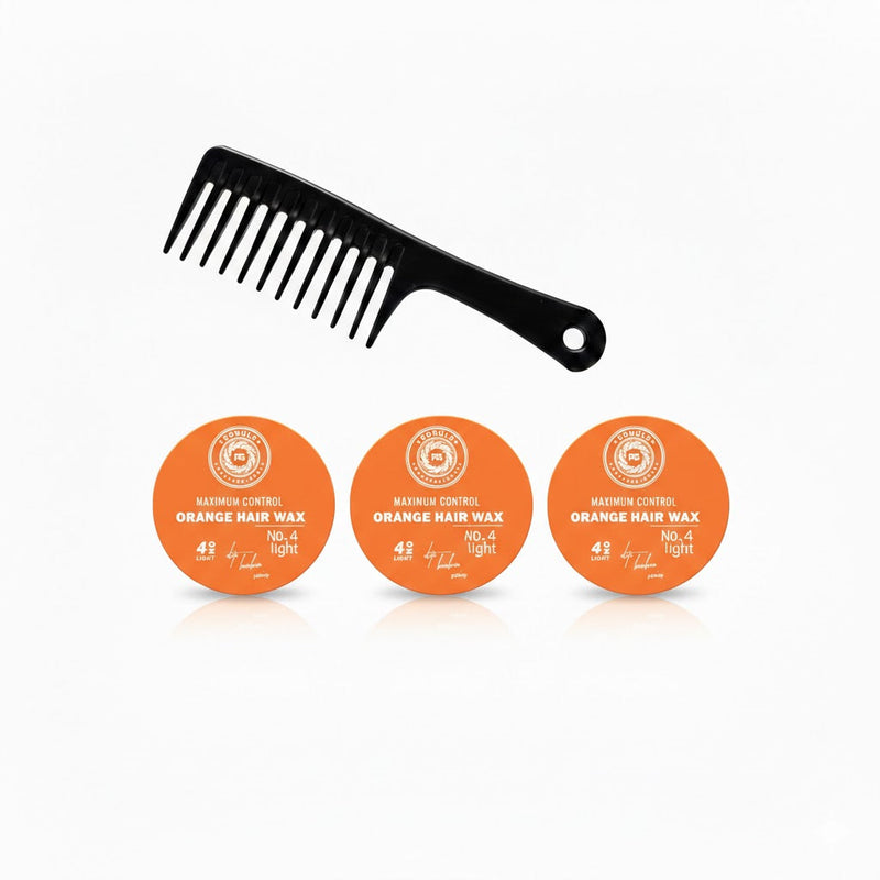 Ronuls Professional hair styling orange wax with styling comb Value Pack 3x 150ml kopen in Nederland