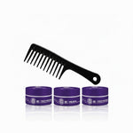 Ronuls Professionel hårstyling Violetta voks med stylingkam Fordelspakke 3x 150ml afbeelding 1